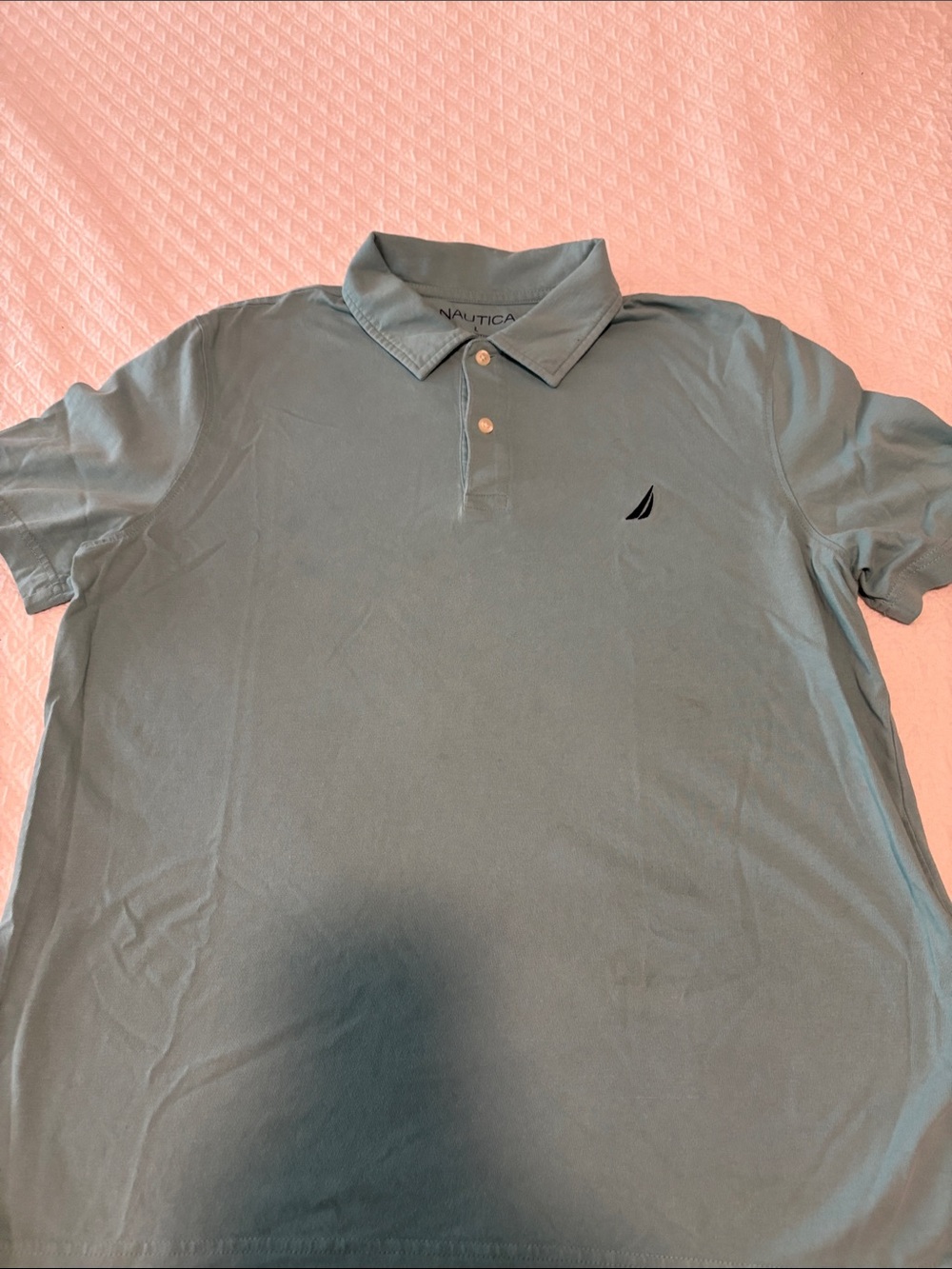 Nautica Men's Polo Shirt in Sage Green with Black Logo